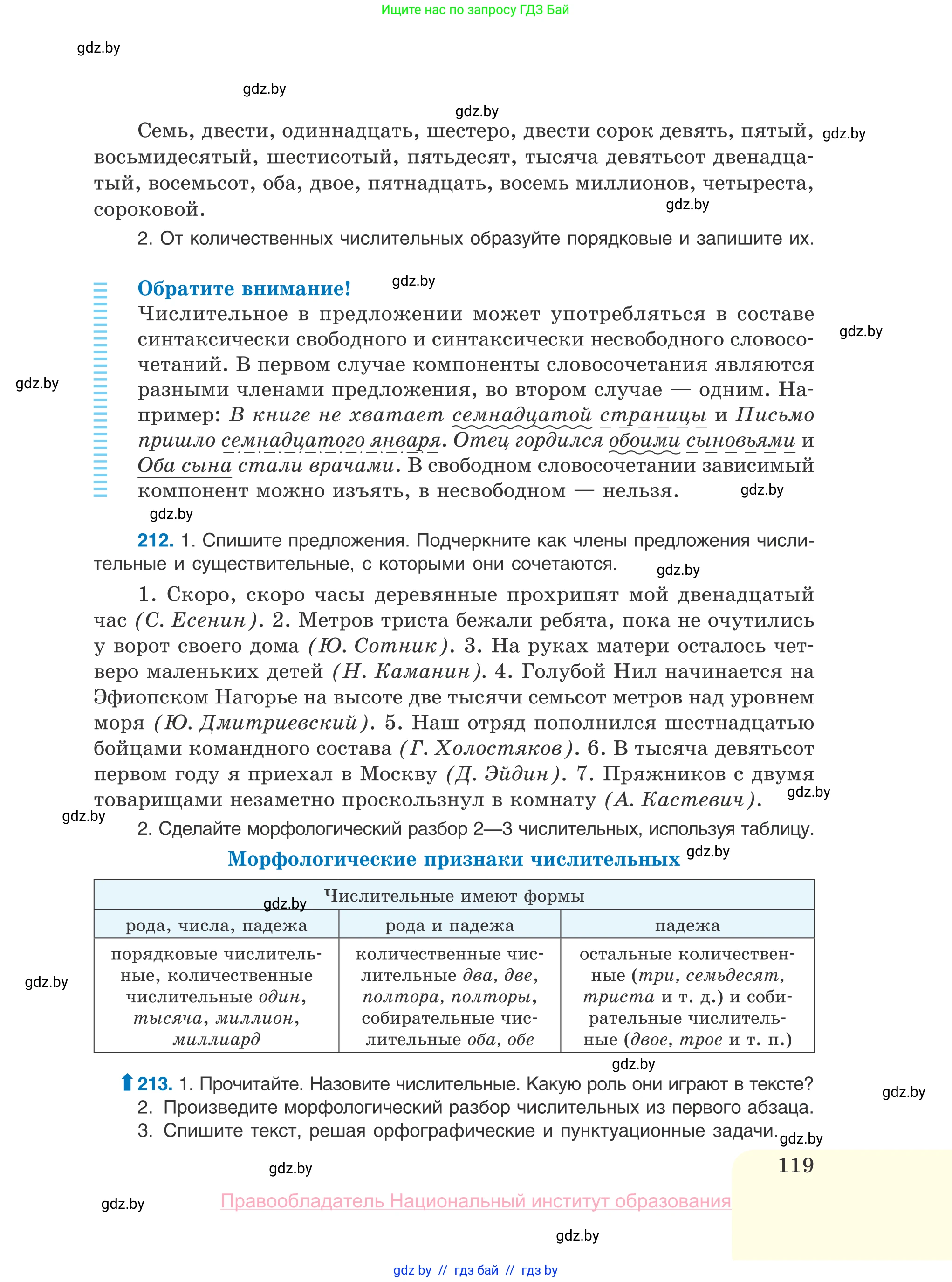 Русский язык, 10 класс Учебник, авторы: Леонович Валентина Леонидовна, Саникович Валентина Александровна, Литвинко Франя Михайловна, Волынец Татьяна Николаевна, Долбик Елена Евгеньевна, Малецкая М И, Мурина Лариса Александровна, Таяновская И В, издательство Национальный институт образования, Минск, 2020, страница 119