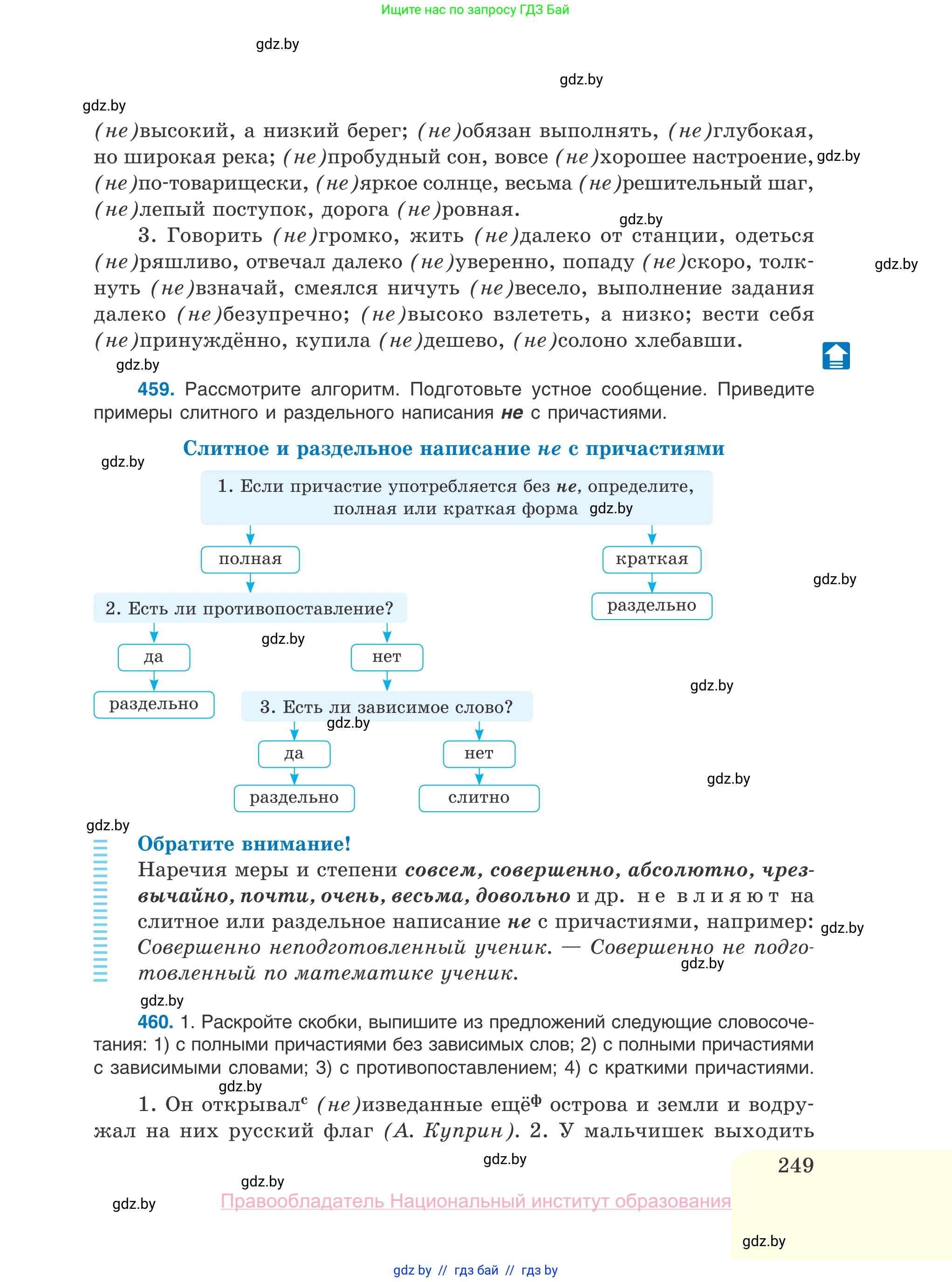 Русский язык, 10 класс Учебник, авторы: Леонович Валентина Леонидовна, Саникович Валентина Александровна, Литвинко Франя Михайловна, Волынец Татьяна Николаевна, Долбик Елена Евгеньевна, Малецкая М И, Мурина Лариса Александровна, Таяновская И В, издательство Национальный институт образования, Минск, 2020, страница 249