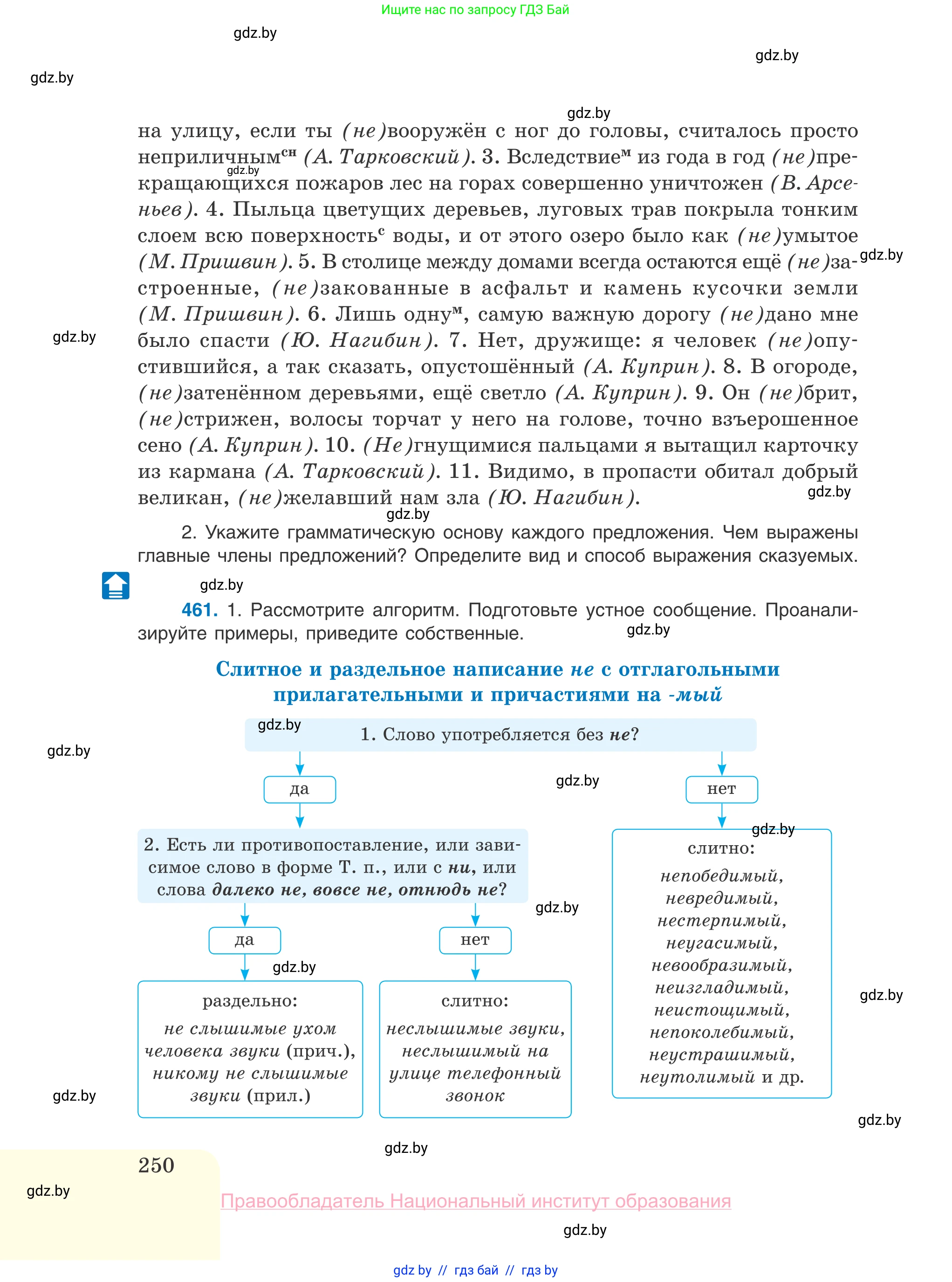Русский язык, 10 класс Учебник, авторы: Леонович Валентина Леонидовна, Саникович Валентина Александровна, Литвинко Франя Михайловна, Волынец Татьяна Николаевна, Долбик Елена Евгеньевна, Малецкая М И, Мурина Лариса Александровна, Таяновская И В, издательство Национальный институт образования, Минск, 2020, страница 250