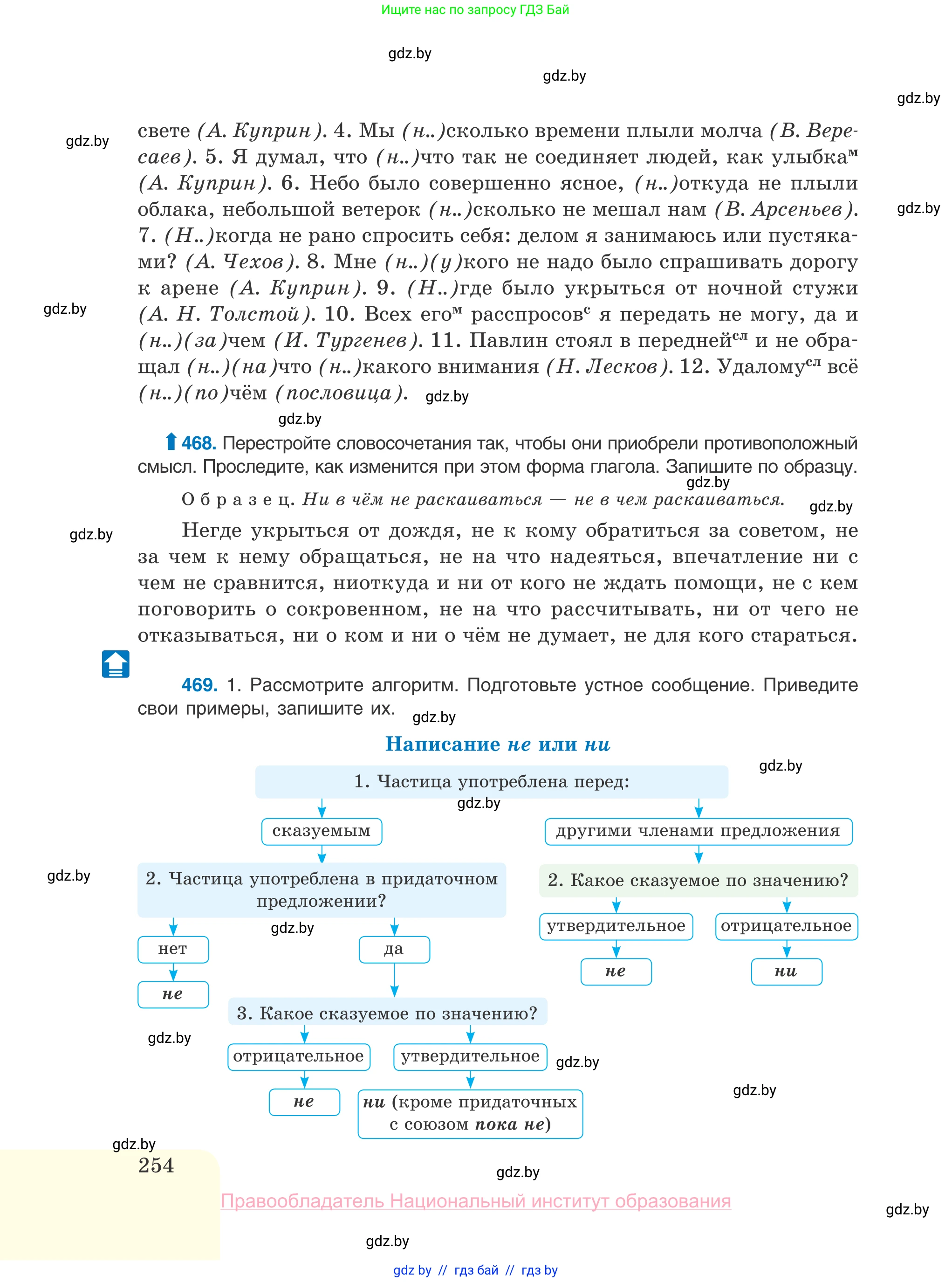 Русский язык, 10 класс Учебник, авторы: Леонович Валентина Леонидовна, Саникович Валентина Александровна, Литвинко Франя Михайловна, Волынец Татьяна Николаевна, Долбик Елена Евгеньевна, Малецкая М И, Мурина Лариса Александровна, Таяновская И В, издательство Национальный институт образования, Минск, 2020, страница 254