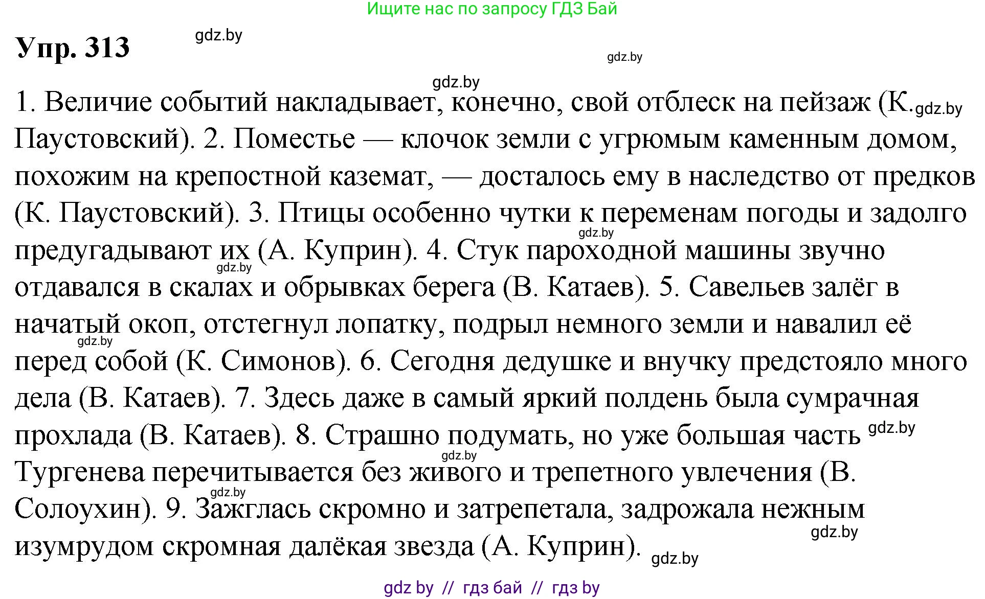Русский язык, 10 класс Учебник, авторы: Леонович Валентина Леонидовна, Саникович Валентина Александровна, Литвинко Франя Михайловна, Волынец Татьяна Николаевна, Долбик Елена Евгеньевна, Малецкая М И, Мурина Лариса Александровна, Таяновская И В, издательство Национальный институт образования, Минск, 2020, страница 165, номер 313, Решение