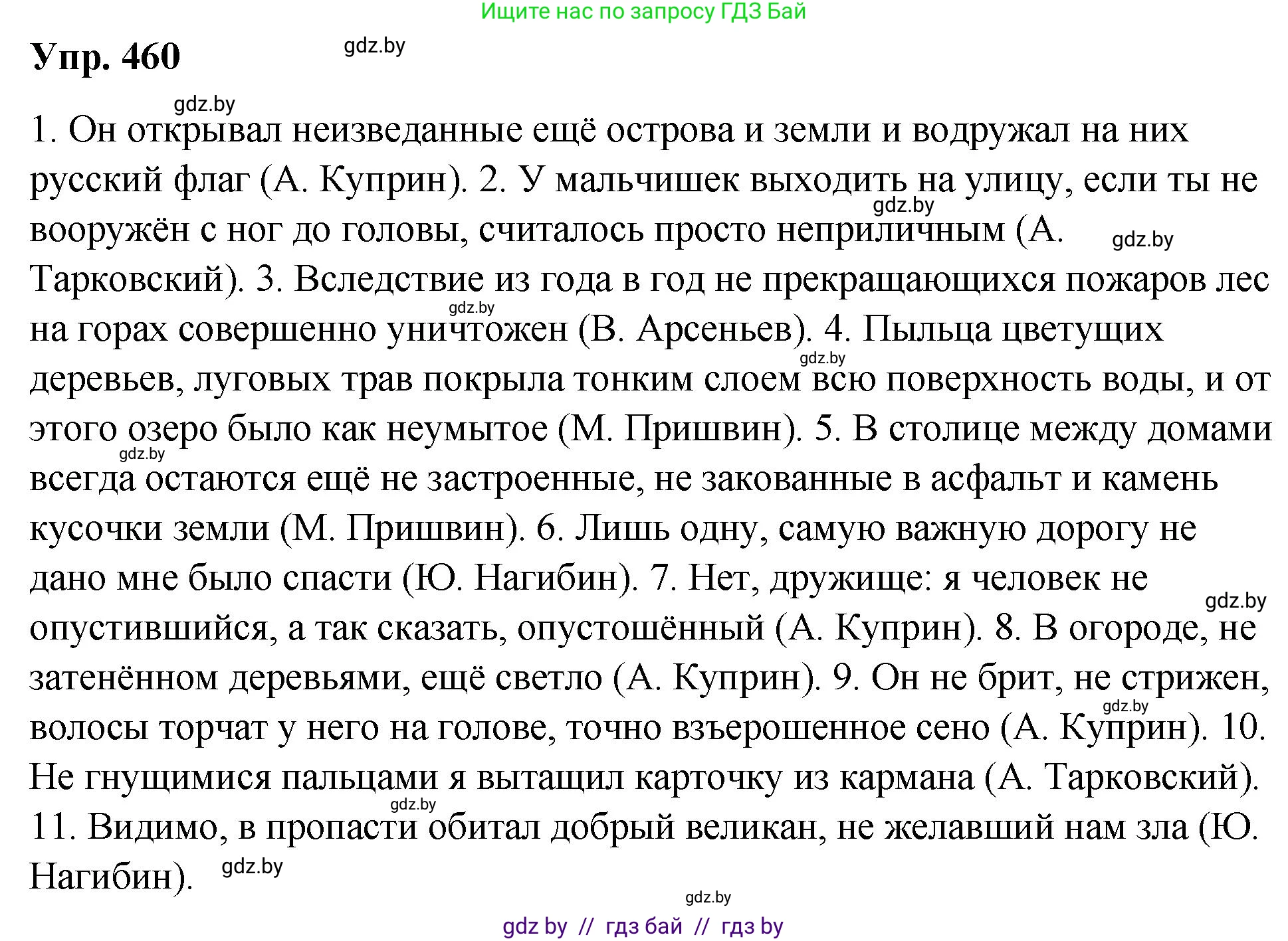 Русский язык, 10 класс Учебник, авторы: Леонович Валентина Леонидовна, Саникович Валентина Александровна, Литвинко Франя Михайловна, Волынец Татьяна Николаевна, Долбик Елена Евгеньевна, Малецкая М И, Мурина Лариса Александровна, Таяновская И В, издательство Национальный институт образования, Минск, 2020, страница 249, номер 460, Решение