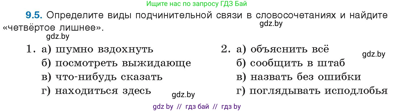 Русский язык, 11 класс Учебник, авторы: Долбик Елена Евгеньевна, Литвинко Франя Михайловна, Мурина Лариса Александровна, Шиманович Т В, Таяновская И В, Орловская О Я, издательство Национальный институт образования, Минск, 2021, страница 53, номер 9.5, Условие