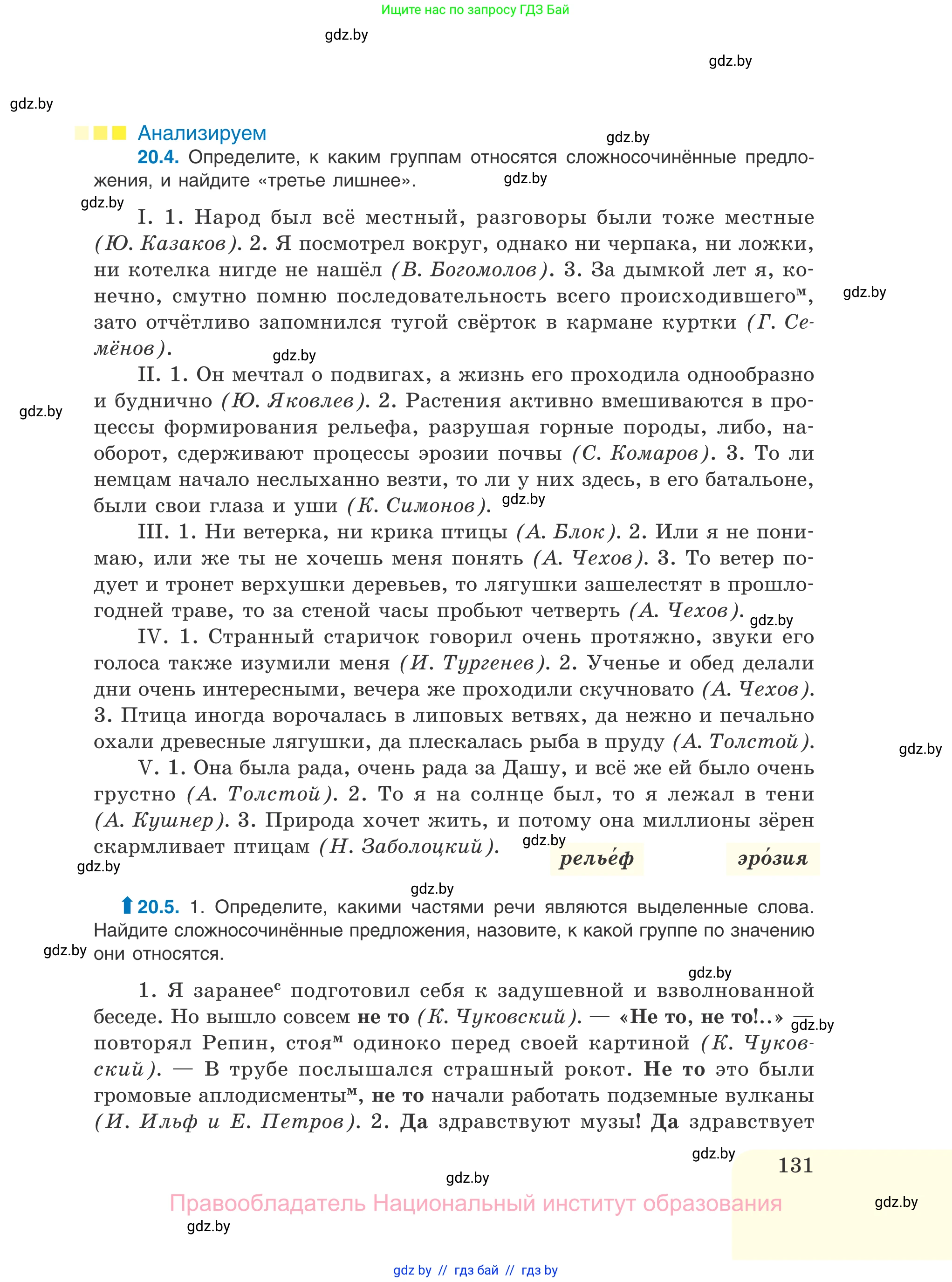 Русский язык, 11 класс Учебник, авторы: Долбик Елена Евгеньевна, Литвинко Франя Михайловна, Мурина Лариса Александровна, Шиманович Т В, Таяновская И В, Орловская О Я, издательство Национальный институт образования, Минск, 2021, страница 131