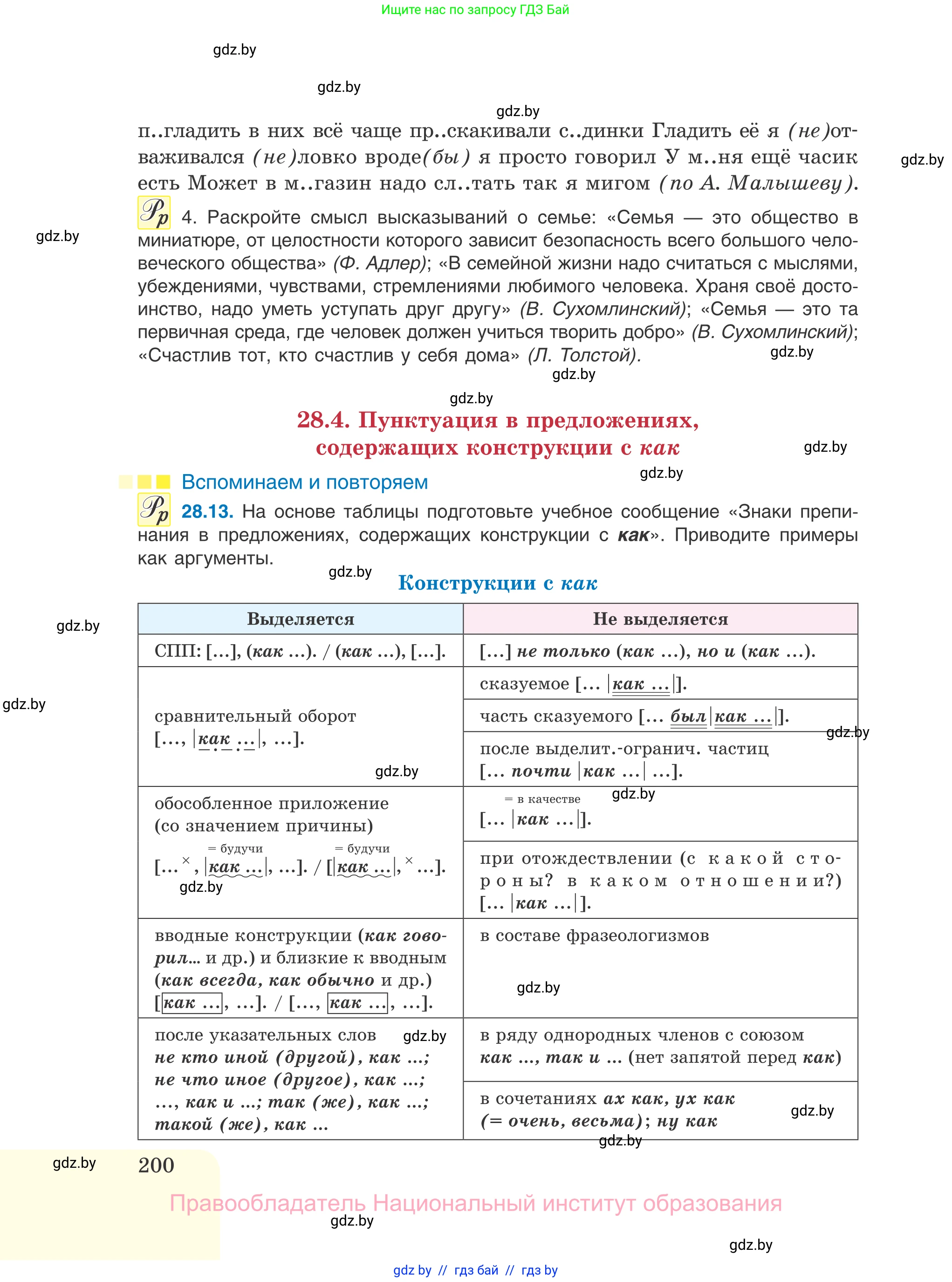 Русский язык, 11 класс Учебник, авторы: Долбик Елена Евгеньевна, Литвинко Франя Михайловна, Мурина Лариса Александровна, Шиманович Т В, Таяновская И В, Орловская О Я, издательство Национальный институт образования, Минск, 2021, страница 200