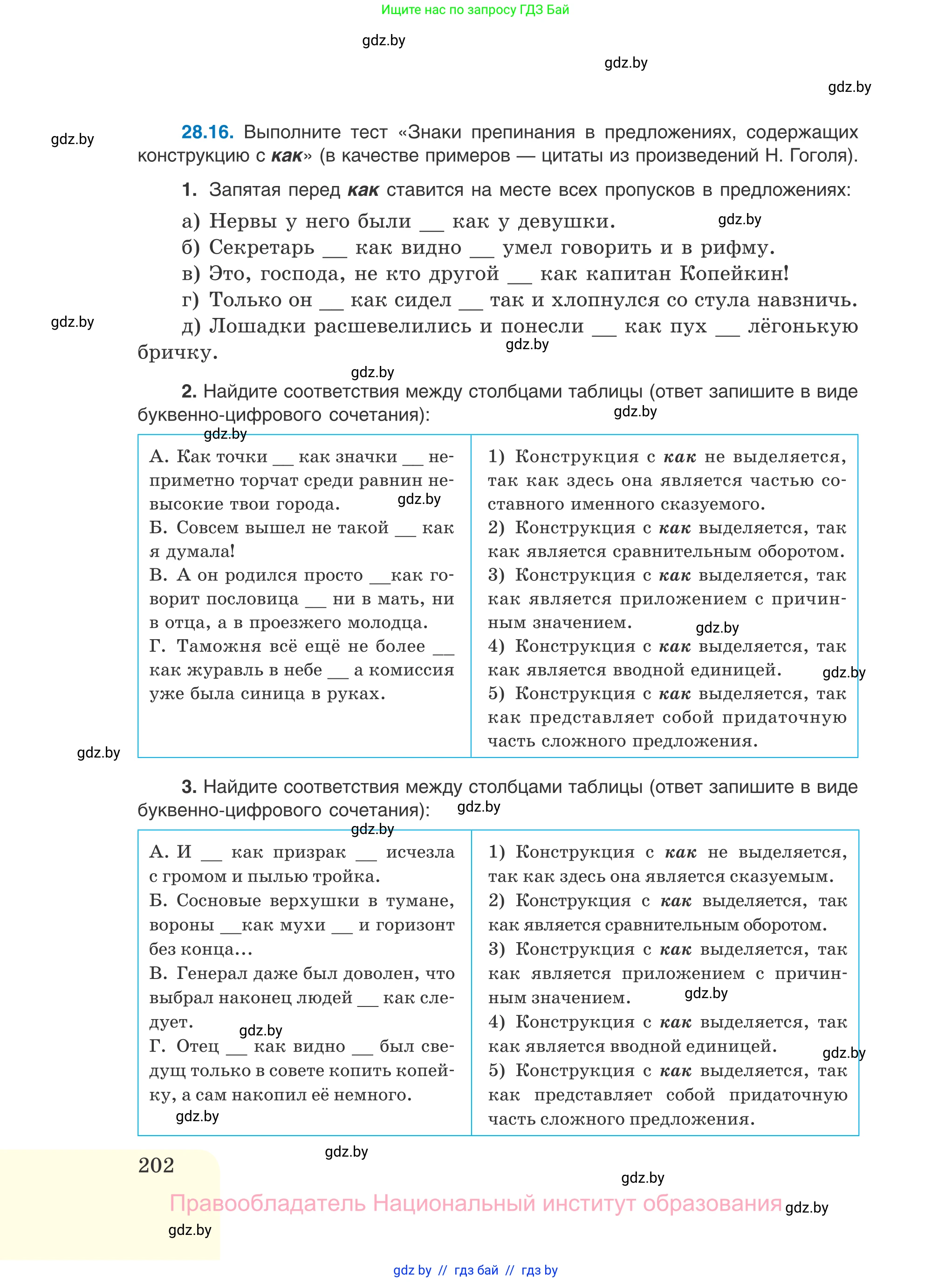 Русский язык, 11 класс Учебник, авторы: Долбик Елена Евгеньевна, Литвинко Франя Михайловна, Мурина Лариса Александровна, Шиманович Т В, Таяновская И В, Орловская О Я, издательство Национальный институт образования, Минск, 2021, страница 202