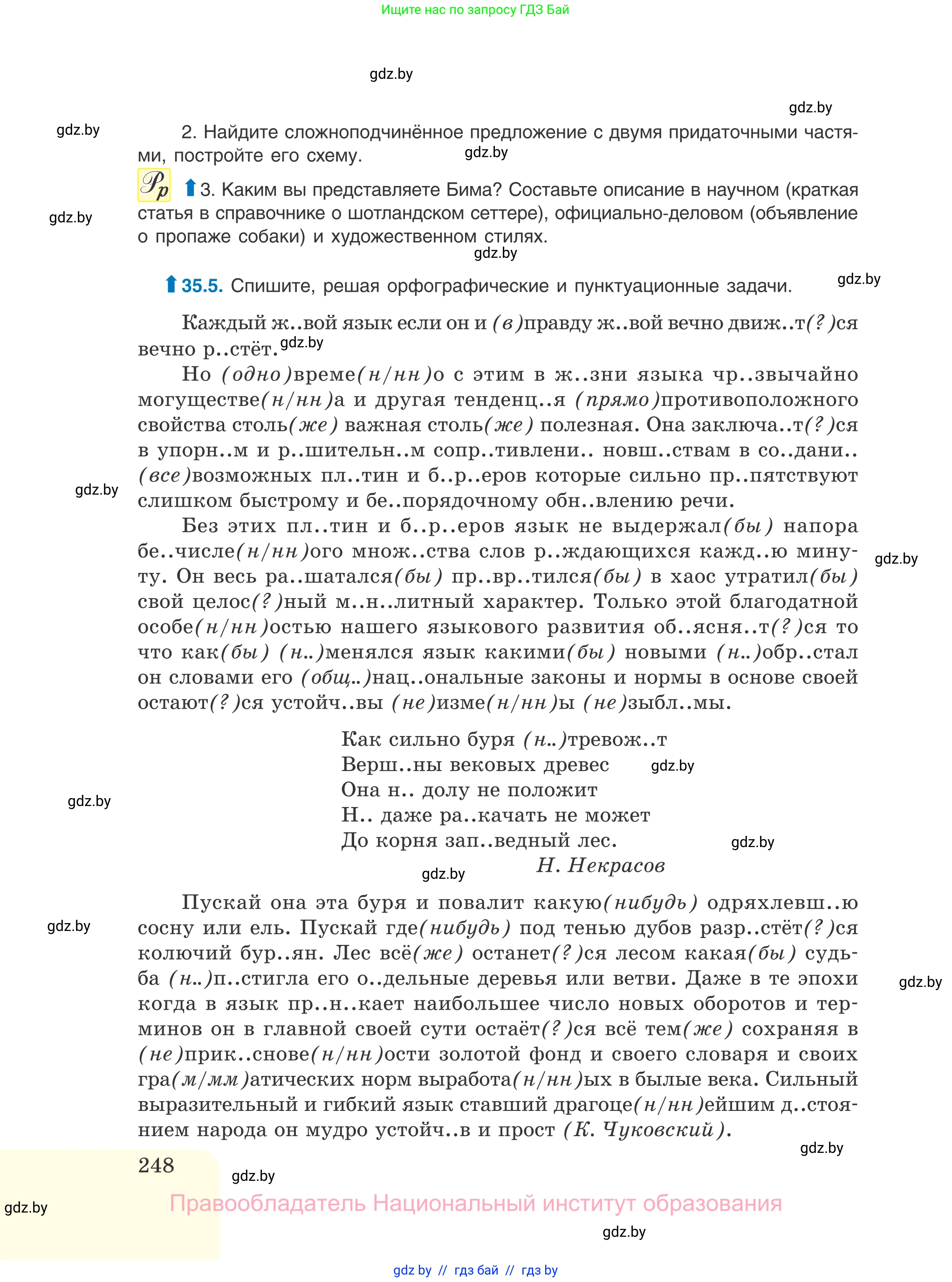 Русский язык, 11 класс Учебник, авторы: Долбик Елена Евгеньевна, Литвинко Франя Михайловна, Мурина Лариса Александровна, Шиманович Т В, Таяновская И В, Орловская О Я, издательство Национальный институт образования, Минск, 2021, страница 248