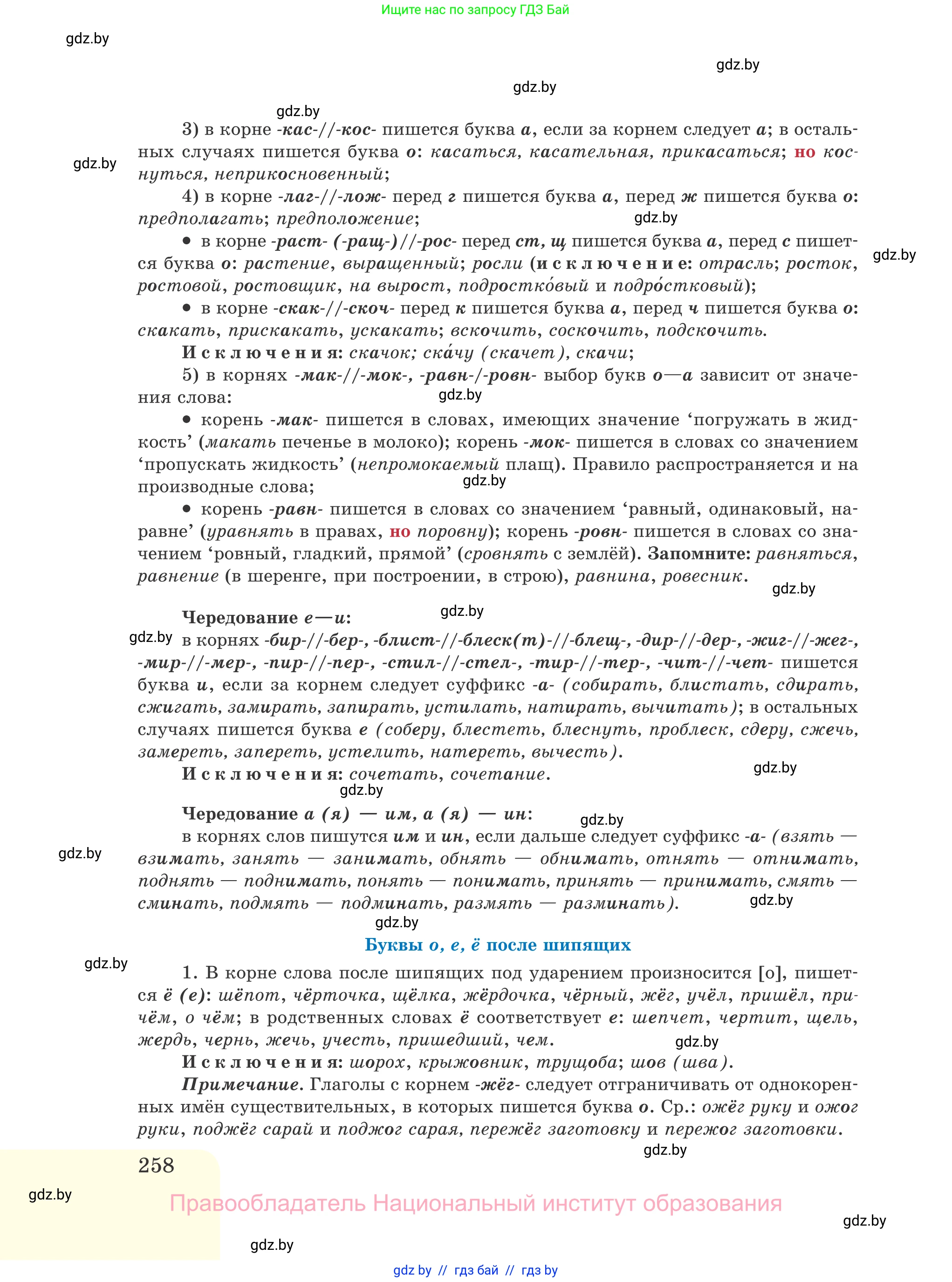 Русский язык, 11 класс Учебник, авторы: Долбик Елена Евгеньевна, Литвинко Франя Михайловна, Мурина Лариса Александровна, Шиманович Т В, Таяновская И В, Орловская О Я, издательство Национальный институт образования, Минск, 2021, страница 258