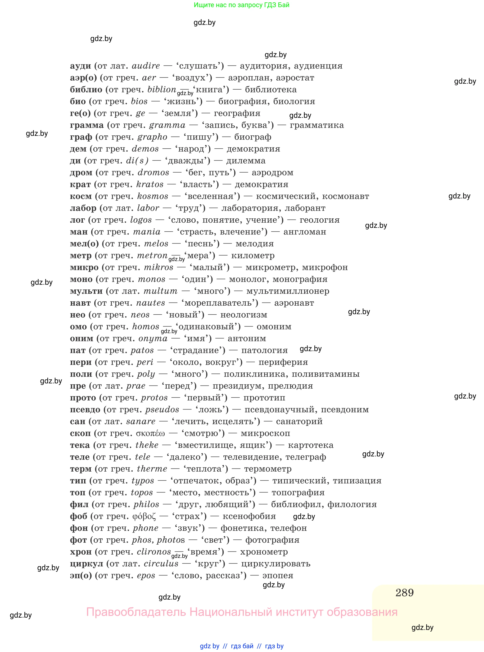 Русский язык, 11 класс Учебник, авторы: Долбик Елена Евгеньевна, Литвинко Франя Михайловна, Мурина Лариса Александровна, Шиманович Т В, Таяновская И В, Орловская О Я, издательство Национальный институт образования, Минск, 2021, страница 289
