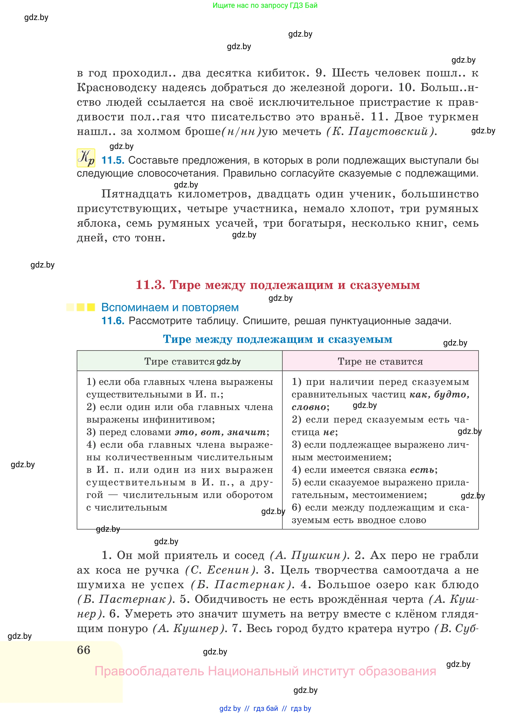 Русский язык, 11 класс Учебник, авторы: Долбик Елена Евгеньевна, Литвинко Франя Михайловна, Мурина Лариса Александровна, Шиманович Т В, Таяновская И В, Орловская О Я, издательство Национальный институт образования, Минск, 2021, страница 66