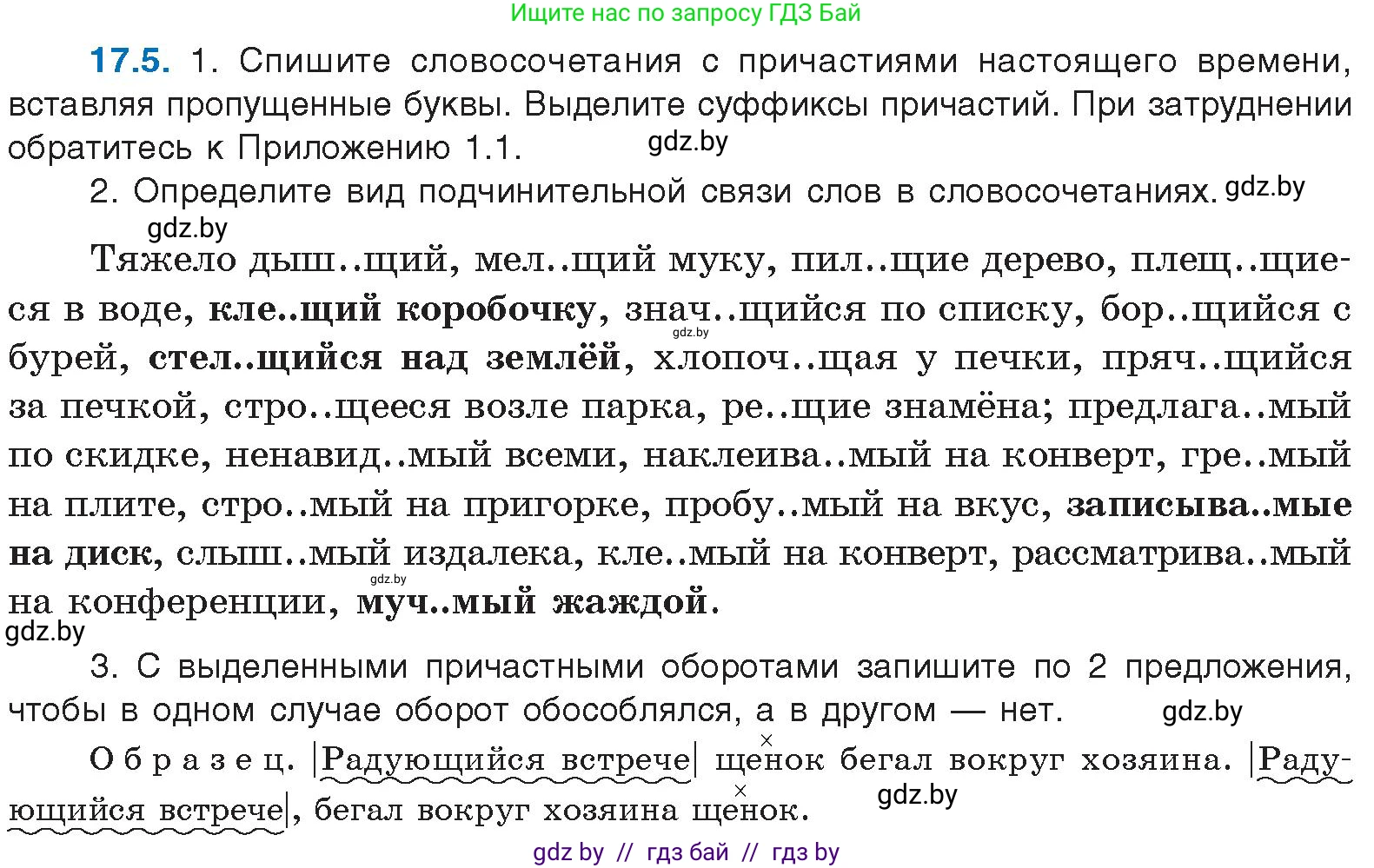 Русский язык, 11 класс Учебник, авторы: Долбик Елена Евгеньевна, Литвинко Франя Михайловна, Мурина Лариса Александровна, Шиманович Т В, Таяновская И В, Орловская О Я, издательство Национальный институт образования, Минск, 2021, страница 105, номер 17.5, Условие