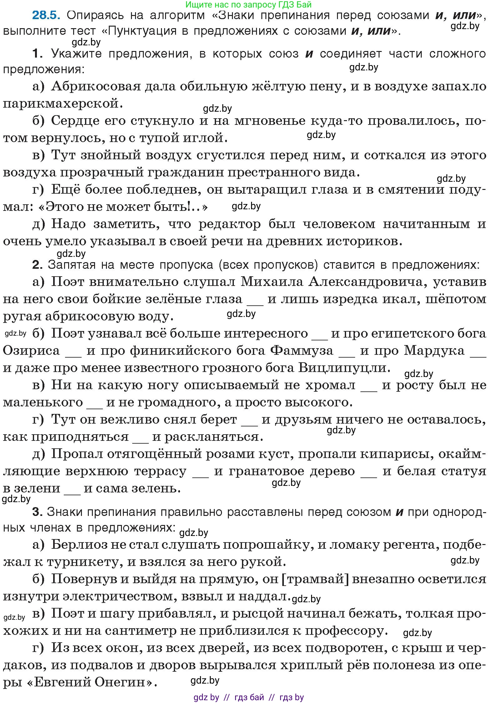 Русский язык, 11 класс Учебник, авторы: Долбик Елена Евгеньевна, Литвинко Франя Михайловна, Мурина Лариса Александровна, Шиманович Т В, Таяновская И В, Орловская О Я, издательство Национальный институт образования, Минск, 2021, страница 193, номер 28.5, Условие