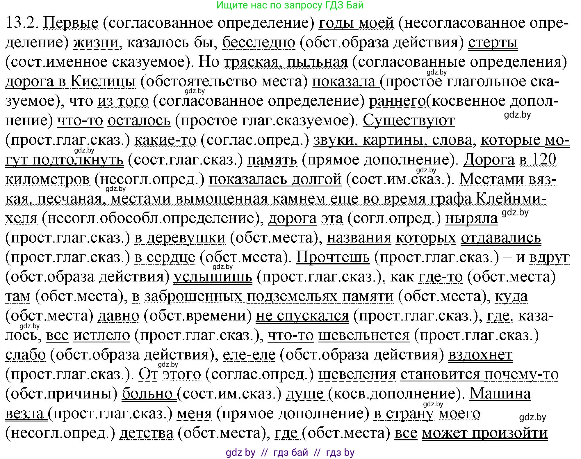 Русский язык, 11 класс Учебник, авторы: Долбик Елена Евгеньевна, Литвинко Франя Михайловна, Мурина Лариса Александровна, Шиманович Т В, Таяновская И В, Орловская О Я, издательство Национальный институт образования, Минск, 2021, страница 73, номер 13.2, Решение