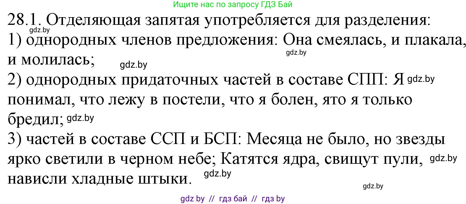 Русский язык, 11 класс Учебник, авторы: Долбик Елена Евгеньевна, Литвинко Франя Михайловна, Мурина Лариса Александровна, Шиманович Т В, Таяновская И В, Орловская О Я, издательство Национальный институт образования, Минск, 2021, страница 189, номер 28.1, Решение