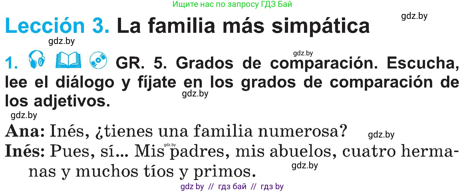 Испанский язык, 4 класс Учебник, авторы: Гриневич Елена Карловна, Бахар Лариса Николаевна, издательство Вышэйшая школа, Минск, 2019, красного цвета, Часть 1, страница 48, номер 1, Условие