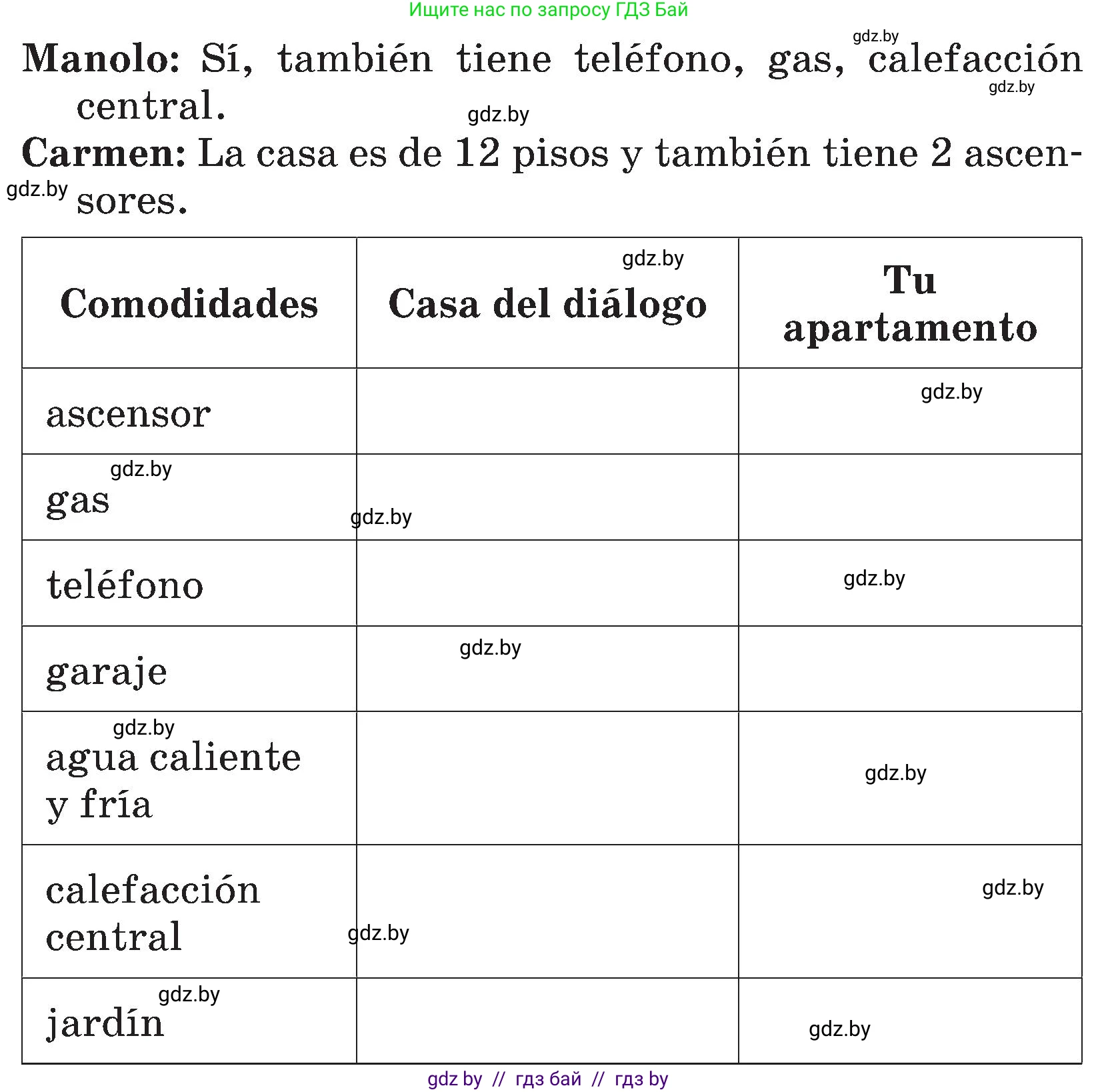 Испанский язык, 4 класс Учебник, авторы: Гриневич Елена Карловна, Бахар Лариса Николаевна, издательство Вышэйшая школа, Минск, 2019, красного цвета, Часть 1, страница 81, номер 19, Условие (продолжение 2)