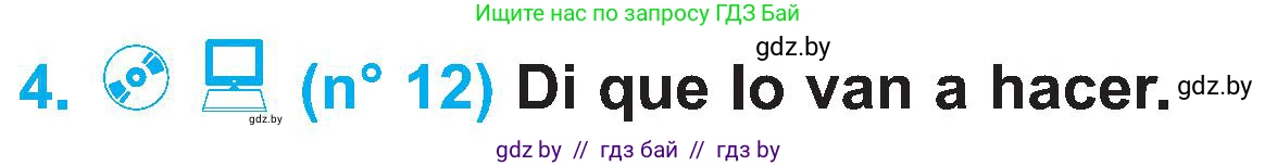 Испанский язык, 4 класс Учебник, авторы: Гриневич Елена Карловна, Бахар Лариса Николаевна, издательство Вышэйшая школа, Минск, 2019, красного цвета, Часть 2, страница 53, номер 4, Условие