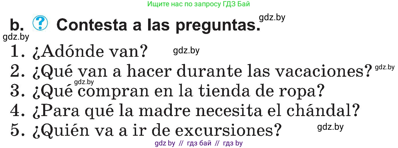 Испанский язык, 4 класс Учебник, авторы: Гриневич Елена Карловна, Бахар Лариса Николаевна, издательство Вышэйшая школа, Минск, 2019, красного цвета, Часть 2, страница 98, номер 27, Условие (продолжение 2)