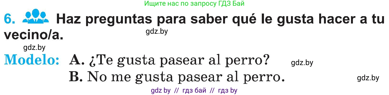 Испанский язык, 4 класс Учебник, авторы: Гриневич Елена Карловна, Бахар Лариса Николаевна, издательство Вышэйшая школа, Минск, 2019, красного цвета, Часть 2, страница 102, номер 6, Условие