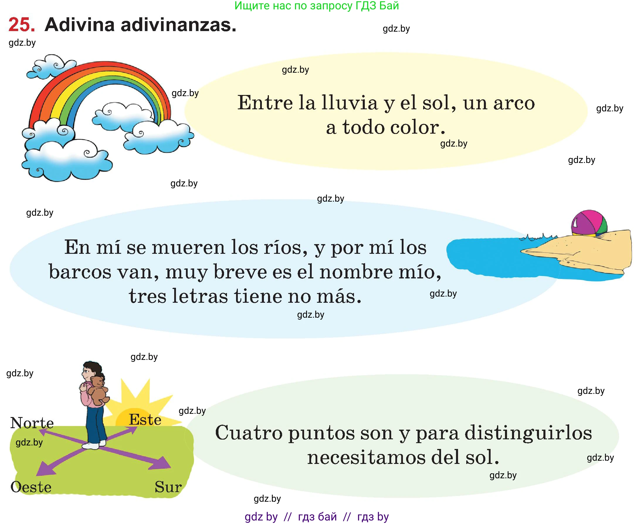 Испанский язык, 5 класс Учебник, авторы: Цыбулева Татьяна Эдуардовна, Пушкина Ольга Александровна, издательство Вышэйшая школа, Минск, 2017, оранжевого цвета, страница 31, номер 25, Условие