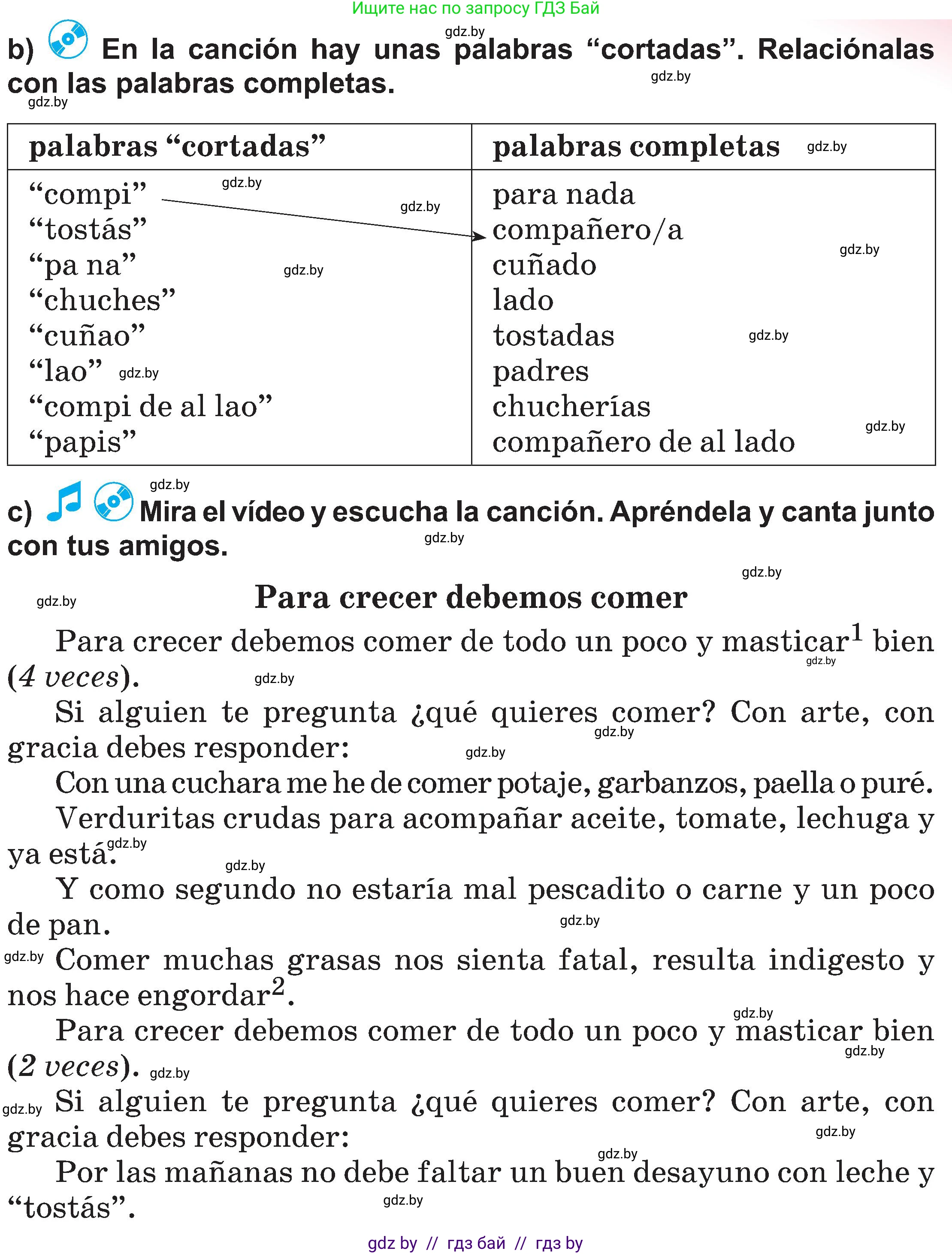 Испанский язык, 5 класс Учебник, авторы: Цыбулева Татьяна Эдуардовна, Пушкина Ольга Александровна, издательство Вышэйшая школа, Минск, 2017, оранжевого цвета, страница 46, номер 10, Условие (продолжение 2)