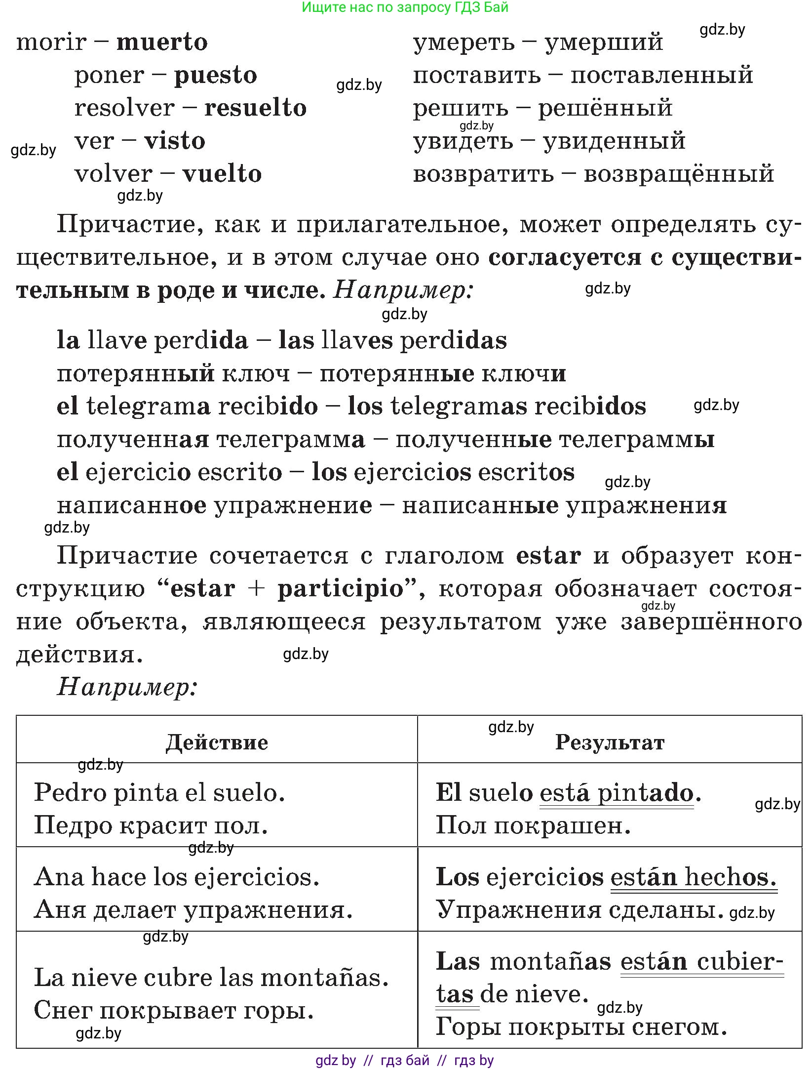 Испанский язык, 5 класс Учебник, авторы: Цыбулева Татьяна Эдуардовна, Пушкина Ольга Александровна, издательство Вышэйшая школа, Минск, 2017, оранжевого цвета, страница 109, номер §1, Условие (продолжение 2)