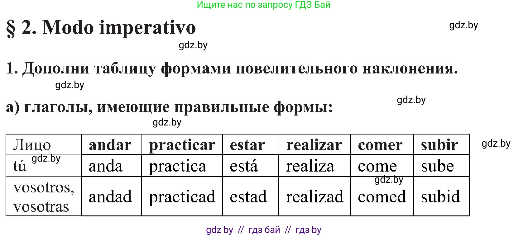 Испанский язык, 5 класс Учебник, авторы: Цыбулева Татьяна Эдуардовна, Пушкина Ольга Александровна, издательство Вышэйшая школа, Минск, 2017, оранжевого цвета, страница 120, номер §2, Решение