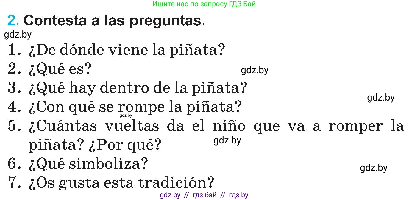 Испанский язык, 5 класс Учебник, автор: Гриневич Елена Карловна, издательство Вышэйшая школа, Минск, 2015, оранжевого цвета, Часть 2, страница 26, номер 2, Условие