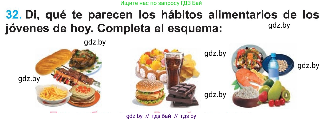 Испанский язык, 5 класс Учебник, автор: Гриневич Елена Карловна, издательство Вышэйшая школа, Минск, 2015, оранжевого цвета, Часть 2, страница 46, номер 32, Условие