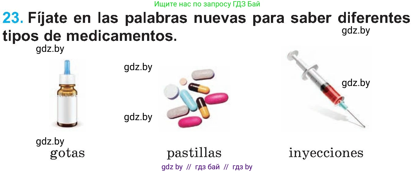 Испанский язык, 5 класс Учебник, автор: Гриневич Елена Карловна, издательство Вышэйшая школа, Минск, 2015, оранжевого цвета, Часть 2, страница 64, номер 23, Условие