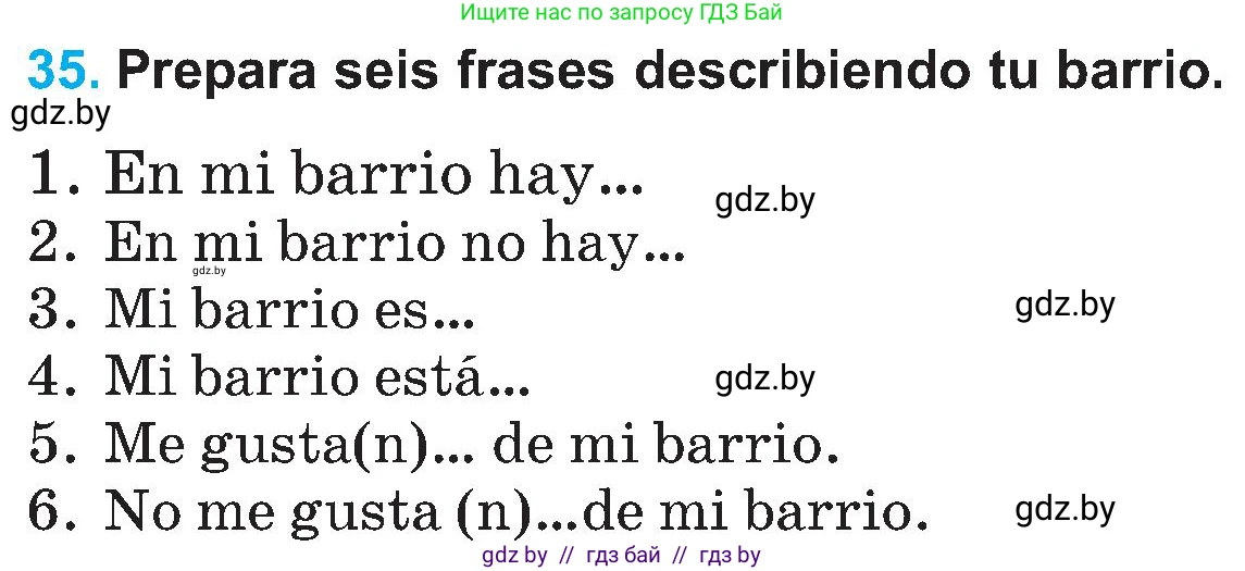 Испанский язык, 5 класс Учебник, автор: Гриневич Елена Карловна, издательство Вышэйшая школа, Минск, 2015, оранжевого цвета, Часть 2, страница 94, номер 35, Условие