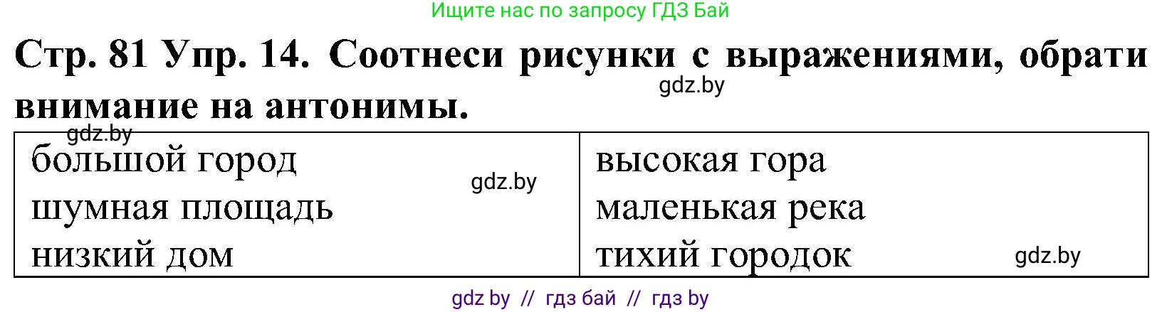 Испанский язык, 5 класс Учебник, автор: Гриневич Елена Карловна, издательство Вышэйшая школа, Минск, 2015, оранжевого цвета, Часть 2, страница 81, номер 14, Решение