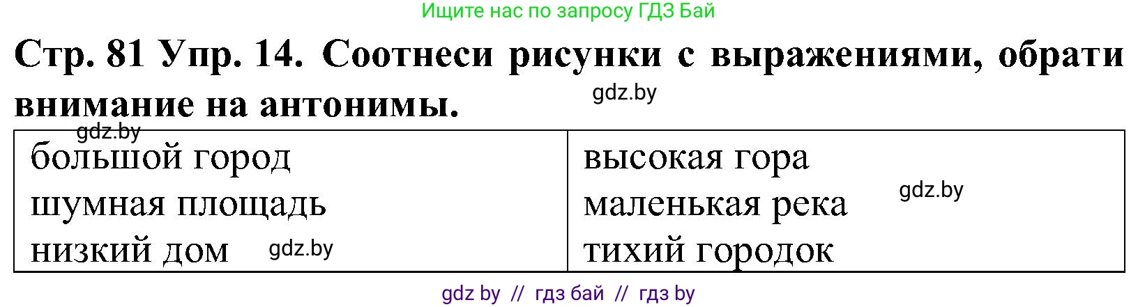 Испанский язык, 5 класс Учебник, автор: Гриневич Елена Карловна, издательство Вышэйшая школа, Минск, 2015, оранжевого цвета, Часть 2, страница 81, номер 14, Решение