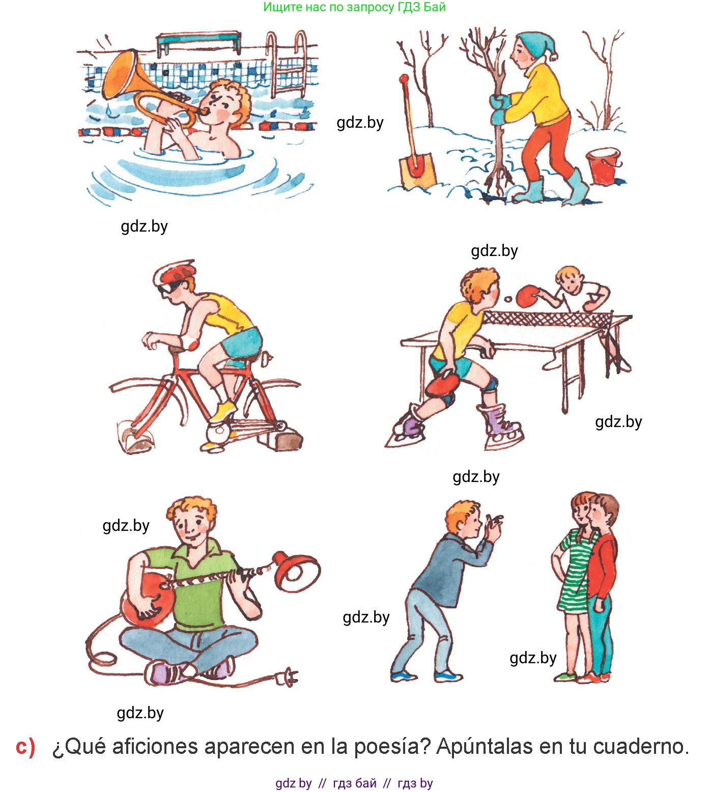 Испанский язык, 6 класс Учебник, авторы: Цыбулева Татьяна Эдуардовна, Пушкина Ольга Александровна, издательство Издательский центр БГУ, Минск, 2018, Часть 1, страница 40, номер 1, Условие (продолжение 2)