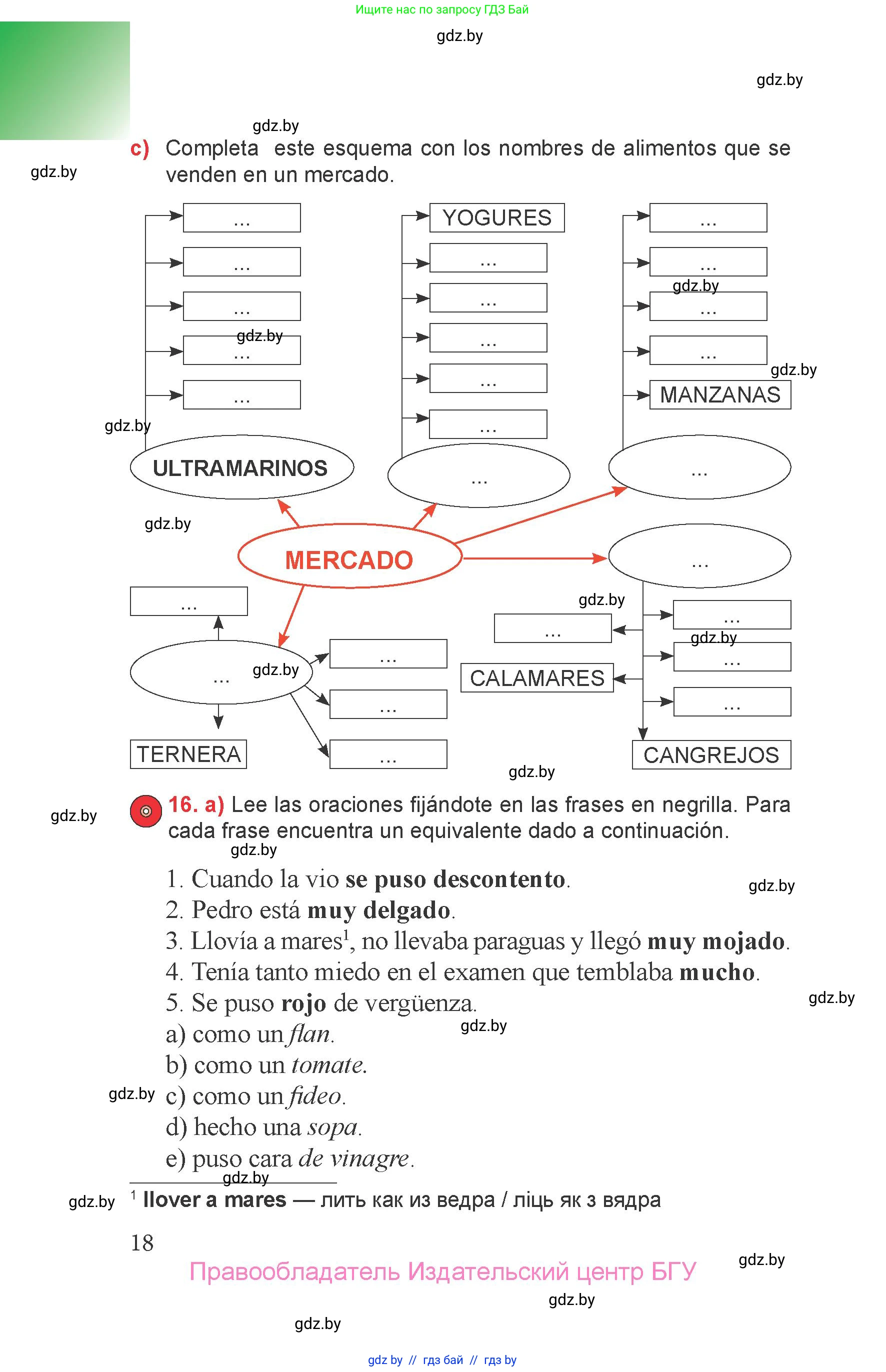Испанский язык, 6 класс Учебник, авторы: Цыбулева Татьяна Эдуардовна, Пушкина Ольга Александровна, издательство Издательский центр БГУ, Минск, 2018, Часть 2, страница 18