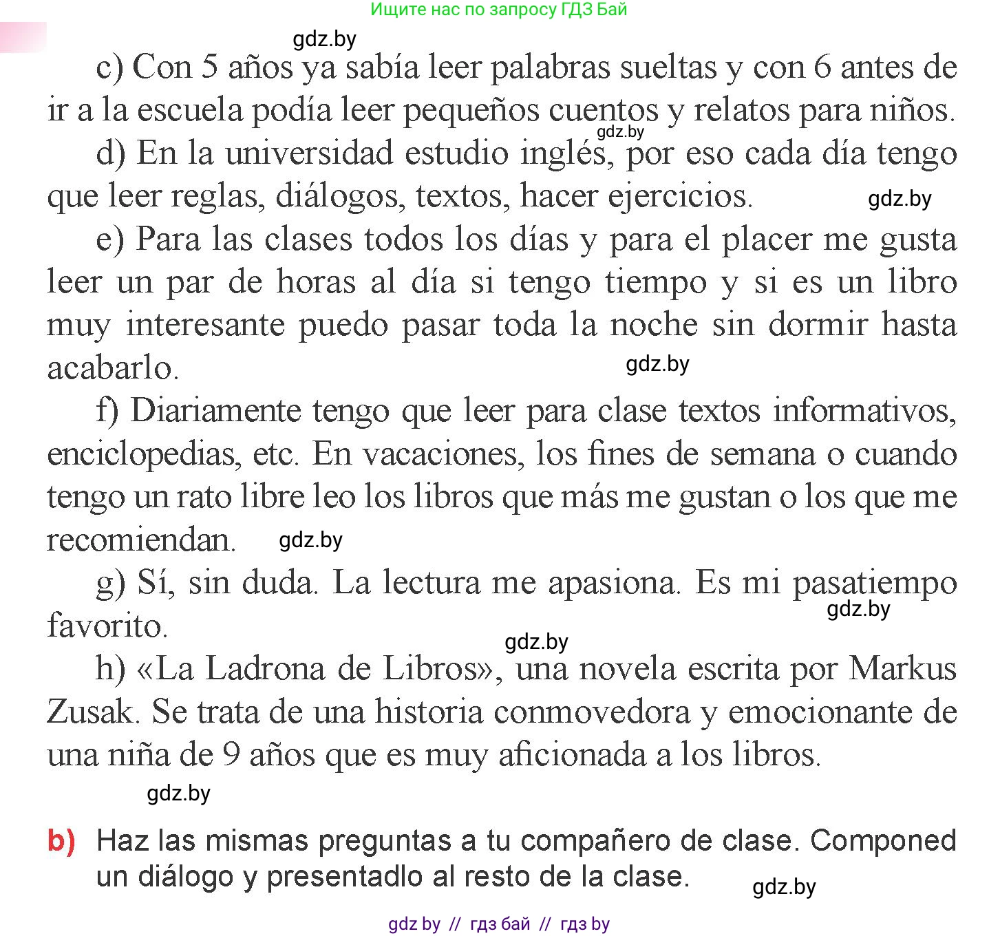 Испанский язык, 6 класс Учебник, авторы: Цыбулева Татьяна Эдуардовна, Пушкина Ольга Александровна, издательство Издательский центр БГУ, Минск, 2018, Часть 1, страница 97, номер 6, Условие (продолжение 2)
