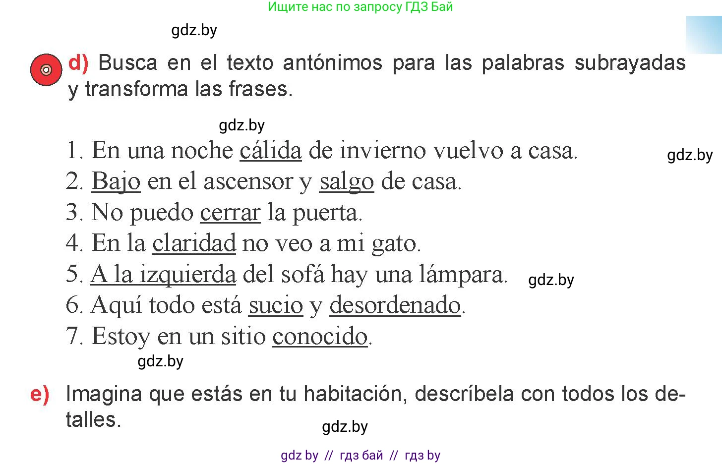 Испанский язык, 6 класс Учебник, авторы: Цыбулева Татьяна Эдуардовна, Пушкина Ольга Александровна, издательство Издательский центр БГУ, Минск, 2018, Часть 2, страница 61, номер 11, Условие (продолжение 3)