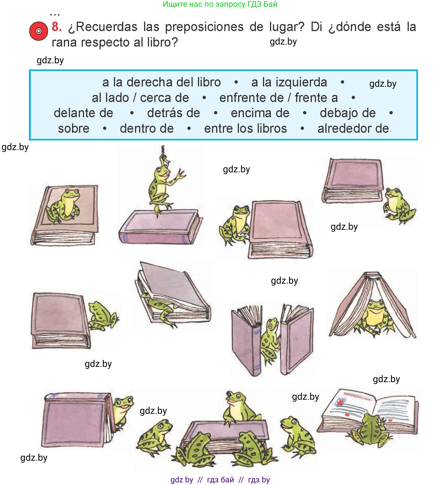 Испанский язык, 6 класс Учебник, авторы: Цыбулева Татьяна Эдуардовна, Пушкина Ольга Александровна, издательство Издательский центр БГУ, Минск, 2018, Часть 2, страница 60, номер 8, Условие