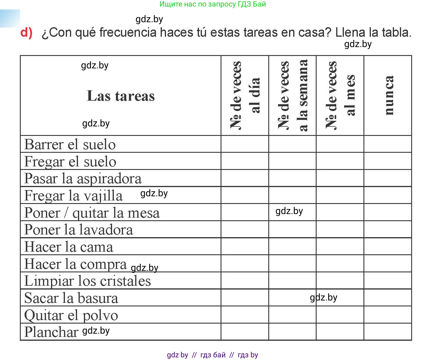 Испанский язык, 6 класс Учебник, авторы: Цыбулева Татьяна Эдуардовна, Пушкина Ольга Александровна, издательство Издательский центр БГУ, Минск, 2018, Часть 2, страница 70, номер 12, Условие (продолжение 3)