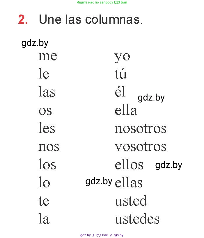 Испанский язык, 6 класс Учебник, авторы: Цыбулева Татьяна Эдуардовна, Пушкина Ольга Александровна, издательство Издательский центр БГУ, Минск, 2018, Часть 2, страница 149, номер 2, Условие