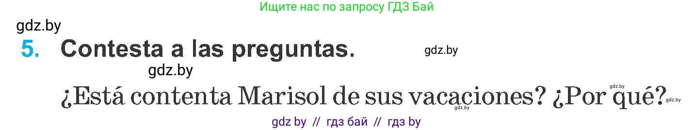 Испанский язык, 6 класс Учебник, автор: Гриневич Елена Карловна, издательство Вышэйшая школа, Минск, 2016, зелёного цвета, страница 7, номер 5, Условие