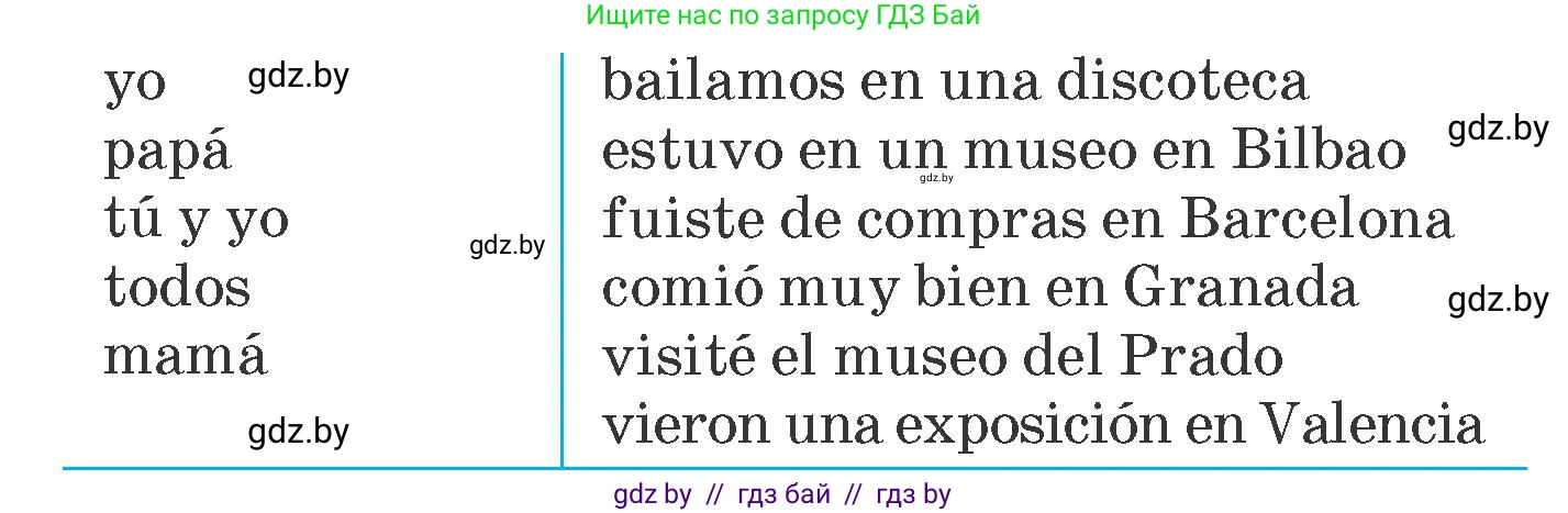 Испанский язык, 6 класс Учебник, автор: Гриневич Елена Карловна, издательство Вышэйшая школа, Минск, 2016, зелёного цвета, страница 12, номер 5, Условие (продолжение 2)