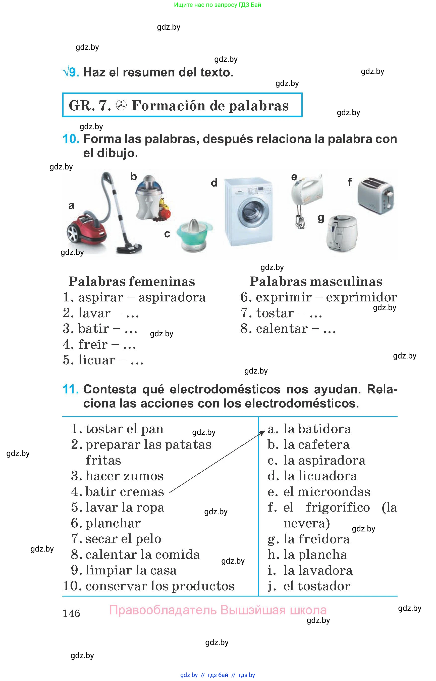 Испанский язык, 6 класс Учебник, автор: Гриневич Елена Карловна, издательство Вышэйшая школа, Минск, 2016, зелёного цвета, страница 146