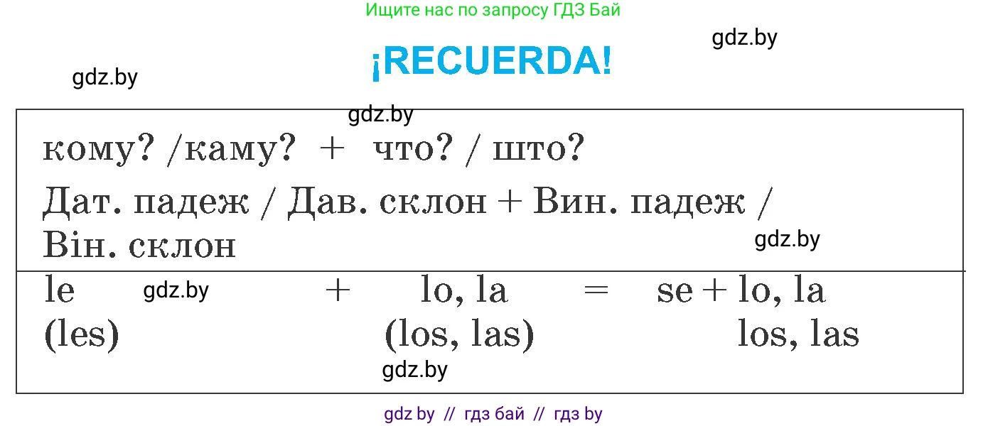 Испанский язык, 6 класс Учебник, автор: Гриневич Елена Карловна, издательство Вышэйшая школа, Минск, 2016, зелёного цвета, страница 79, номер 18, Условие (продолжение 2)