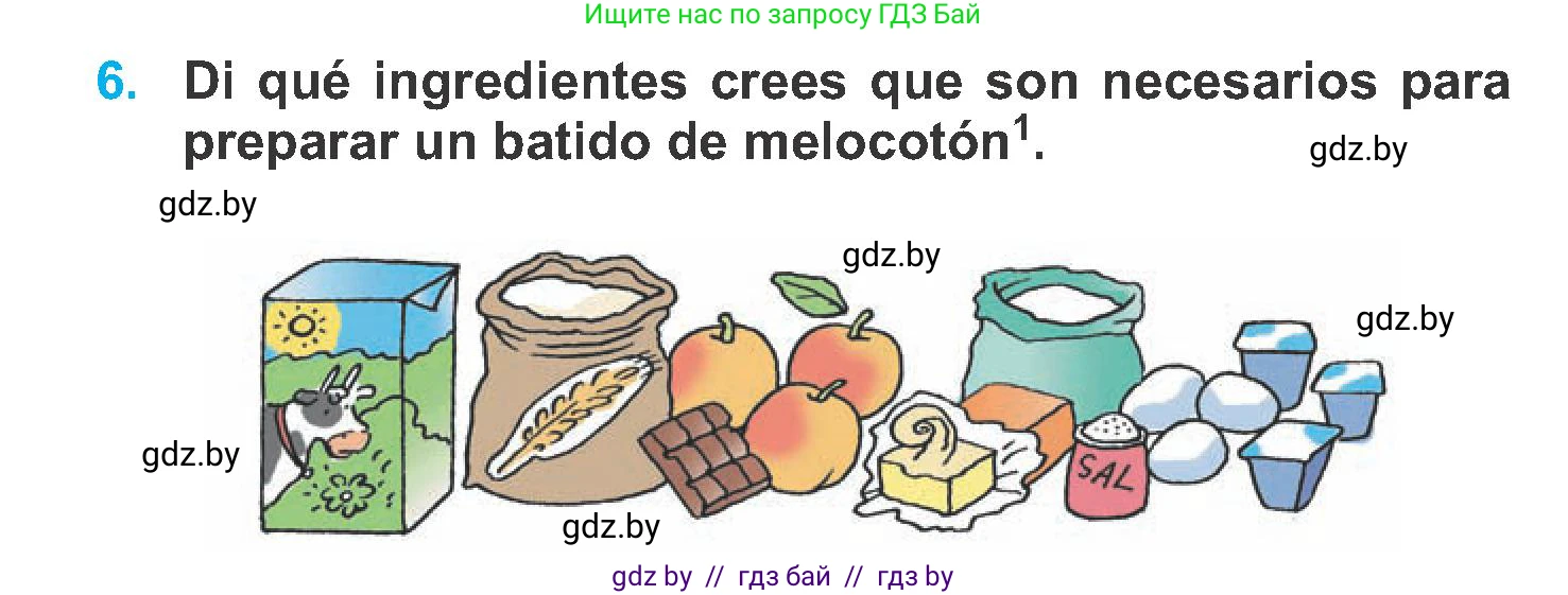 Испанский язык, 6 класс Учебник, автор: Гриневич Елена Карловна, издательство Вышэйшая школа, Минск, 2016, зелёного цвета, страница 107, номер 6, Условие