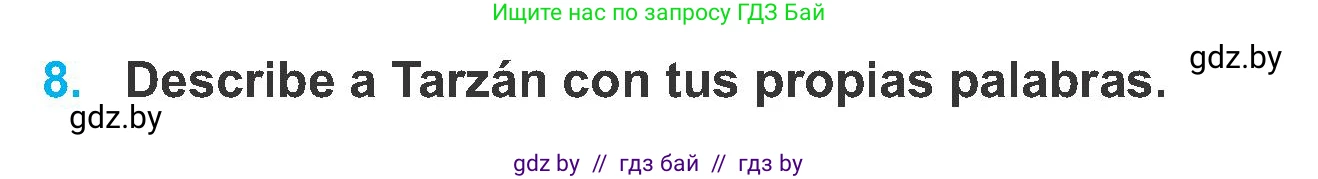 Испанский язык, 6 класс Учебник, автор: Гриневич Елена Карловна, издательство Вышэйшая школа, Минск, 2016, зелёного цвета, страница 163, номер 8, Условие