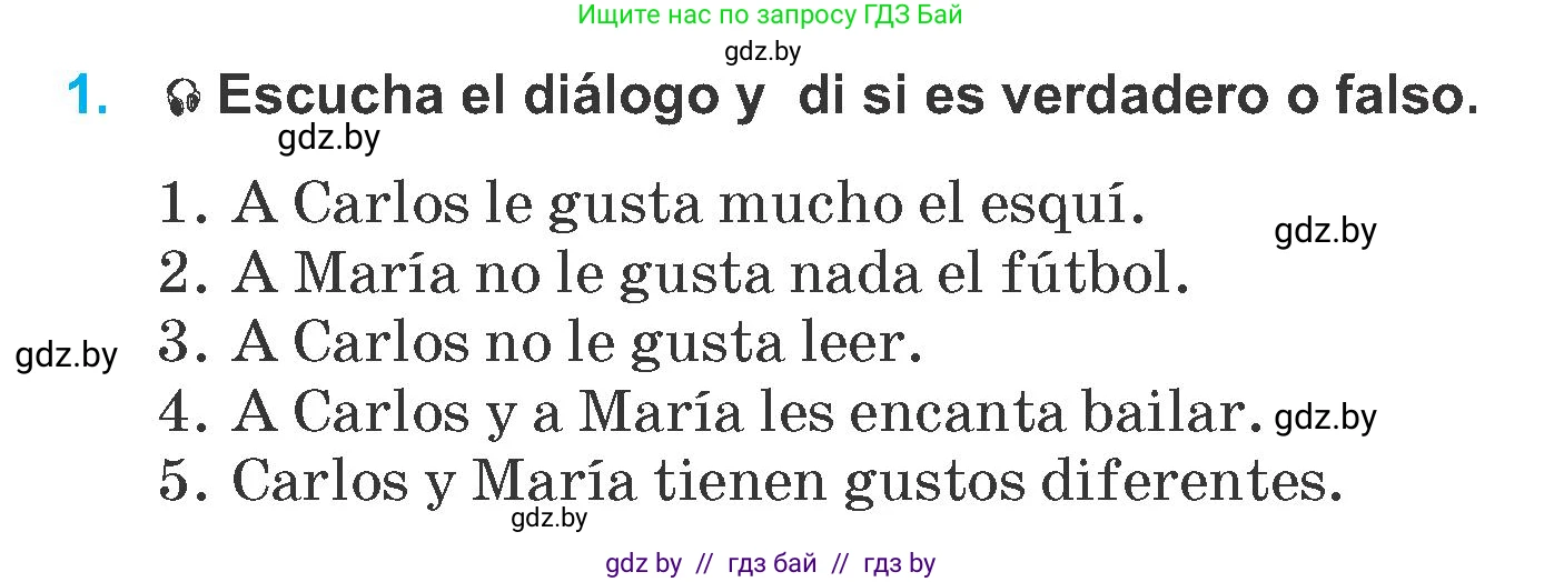Испанский язык, 6 класс Учебник, автор: Гриневич Елена Карловна, издательство Вышэйшая школа, Минск, 2016, зелёного цвета, страница 179, номер 1, Условие