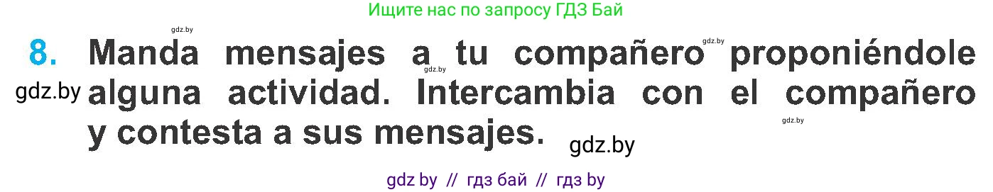 Испанский язык, 6 класс Учебник, автор: Гриневич Елена Карловна, издательство Вышэйшая школа, Минск, 2016, зелёного цвета, страница 200, номер 8, Условие
