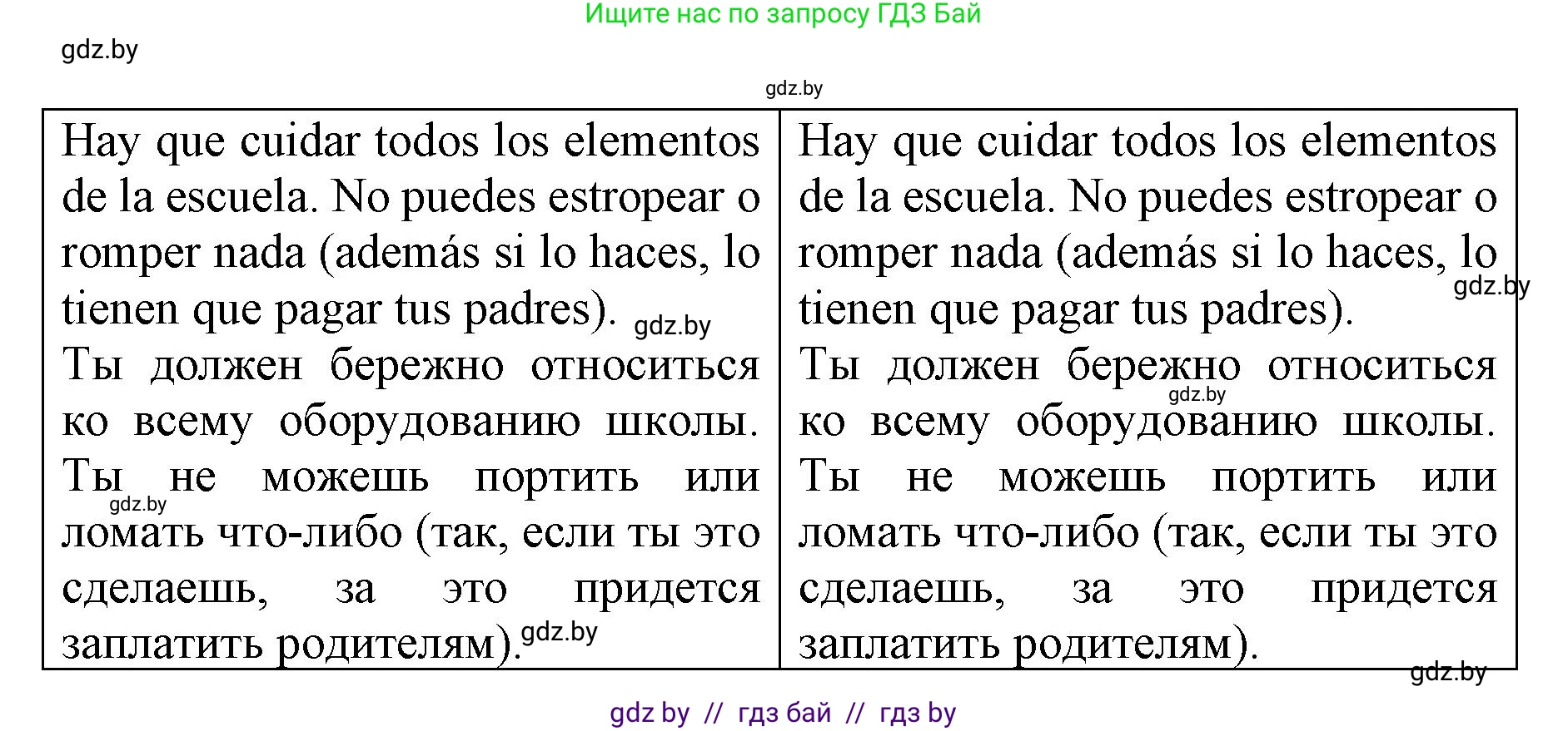 Испанский язык, 6 класс Учебник, автор: Гриневич Елена Карловна, издательство Вышэйшая школа, Минск, 2016, зелёного цвета, страница 60, номер 13, Решение (продолжение 4)