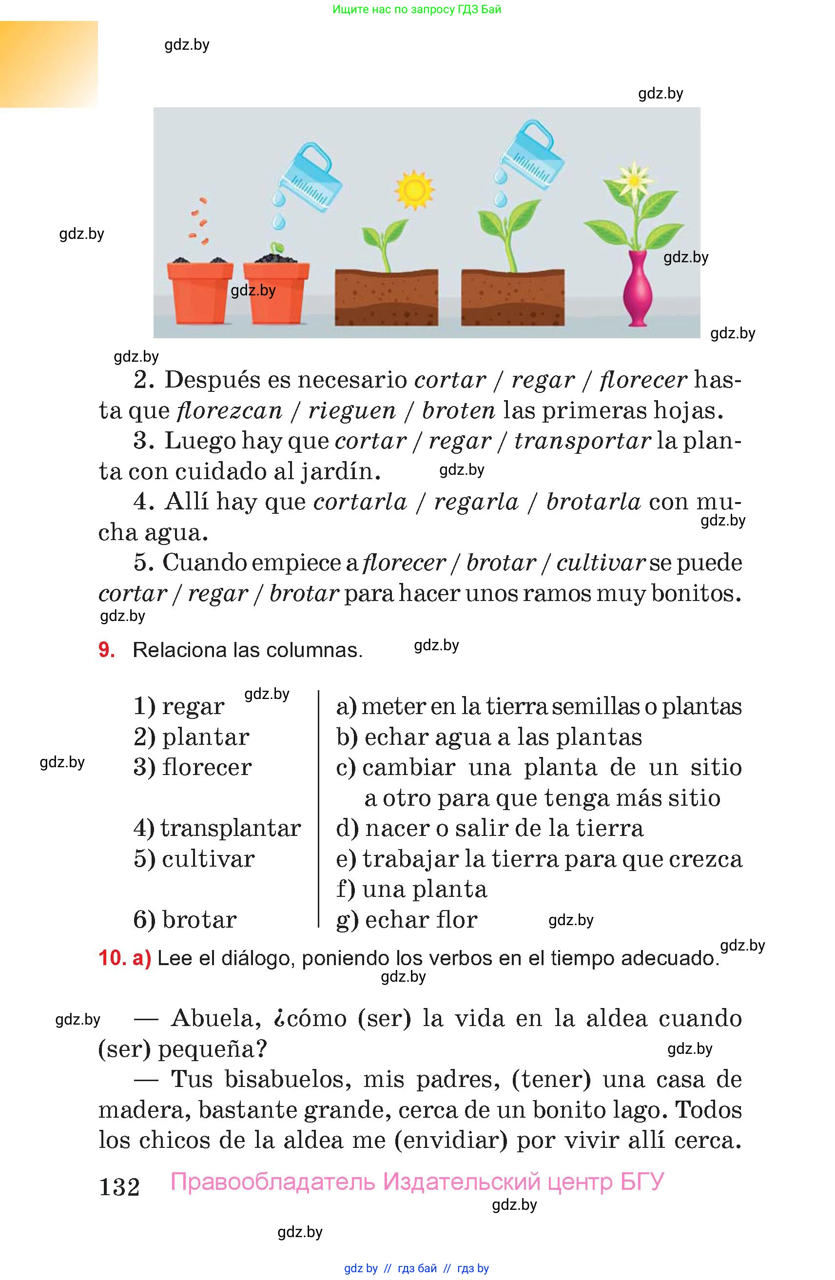 Испанский язык, 7 класс Учебник, авторы: Цыбулева Татьяна Эдуардовна, Пушкина Ольга Александровна, Карпиевич Галина Константиновна, издательство Издательский центр БГУ, Минск, 2019, бирюзового цвета, Часть 2, страница 132